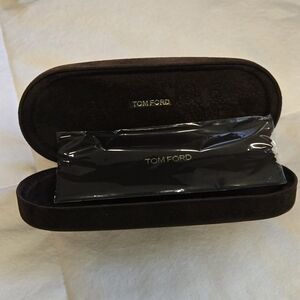 Tom Ford Sunglasses Case in Dark Brown with Gold Logo